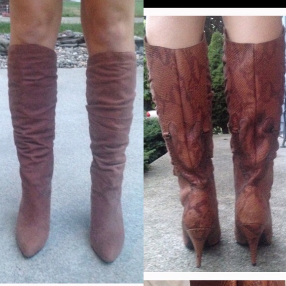 Genuine leather heeled boot - Picture 1 of 3