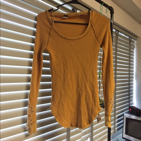 Available Free people marigold thermal Henley