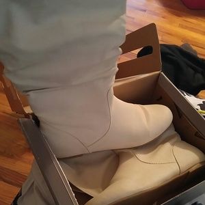 Ivory calf high Boots