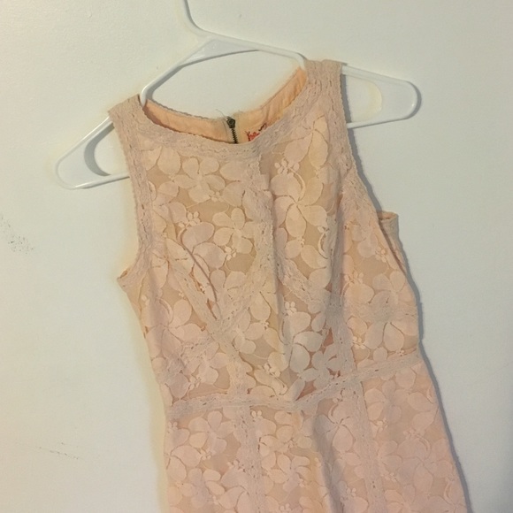 Peach floral dress