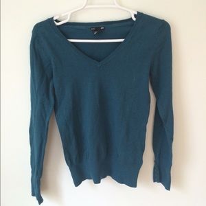 Teal Blue V-Neck