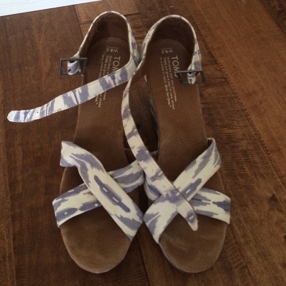 Blue Ikat Wedge TOMS