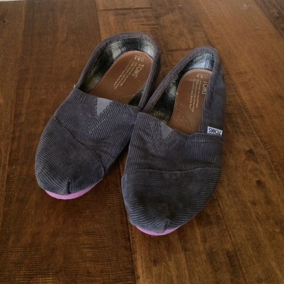 Gray corduroy TOMS
