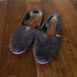 Gray corduroy TOMS