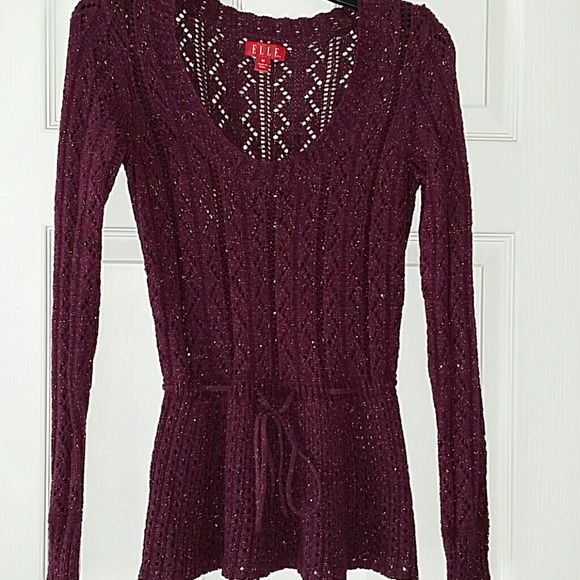 Gorgeous crocheted sparkle sweater!