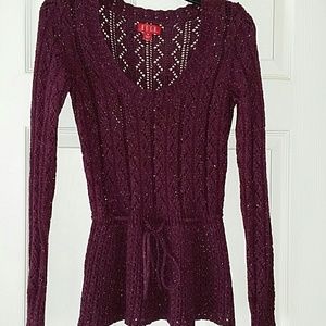 Gorgeous crocheted sparkle sweater!