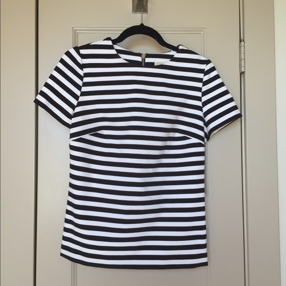 Black and white stripe top.