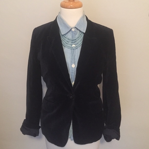 Jack Wills Jackets & Blazers - JACK WILLS Deep Blue Velvet Blazer
