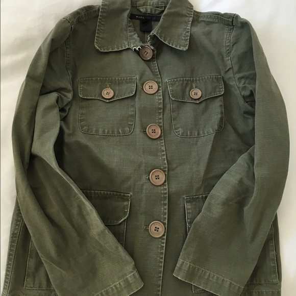 Marc Jacobs olive military style box jacket