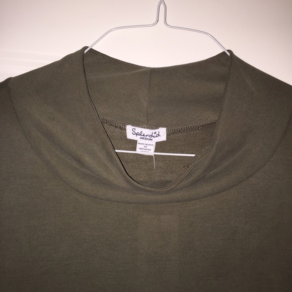 Splendid olive green cowl neck top - Picture 2 of 3