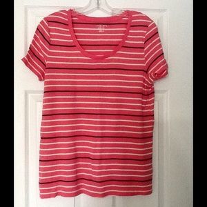 Pink, white & black T-shirt