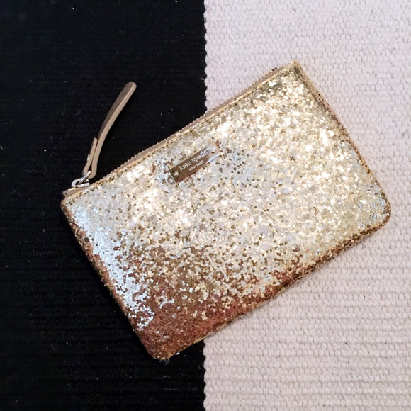 Kate Spade Gold Glitter Coin Purse