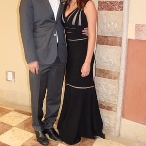 Caché V-Neck Prom Dress