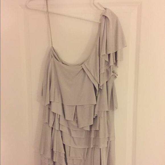 BCBG Silver Layered Dress Size M
