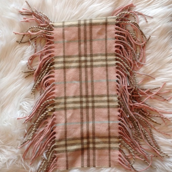 Pink Burberry 'Happy' scarf