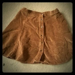 Brandy Melville button front curduroy skirt