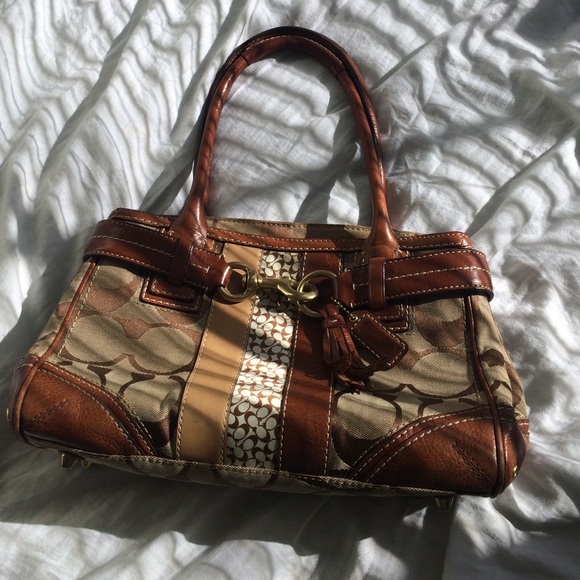 COACH Hampton Striped Carry-All Purse