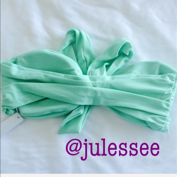 •Lolli Swim• Bandeau mint bow bikini top - Picture 3 of 4