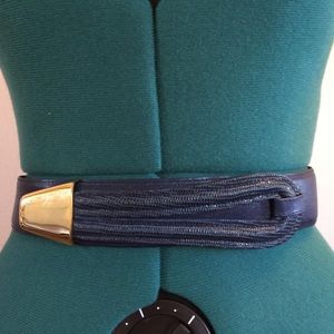 Navy and Gold Vintage Belt