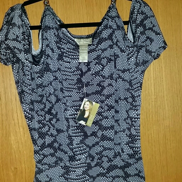 Miss Tina snakeskin print dress