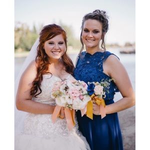 Navy Blue Dress (formal bridesmaid prom cocktail)