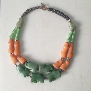 Coral beaded necklace