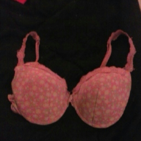 Pink flowers bra