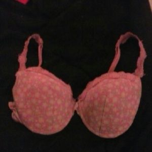 Pink flowers bra