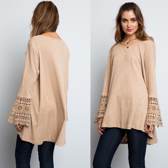 LASTPIECESALE Bell Lace Sleeved Tunic Top - Picture 4 of 4