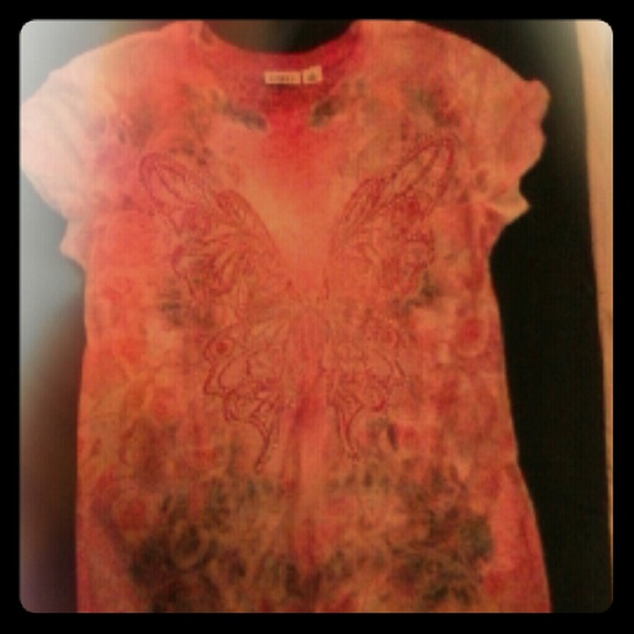 Pink Butterfly shirt