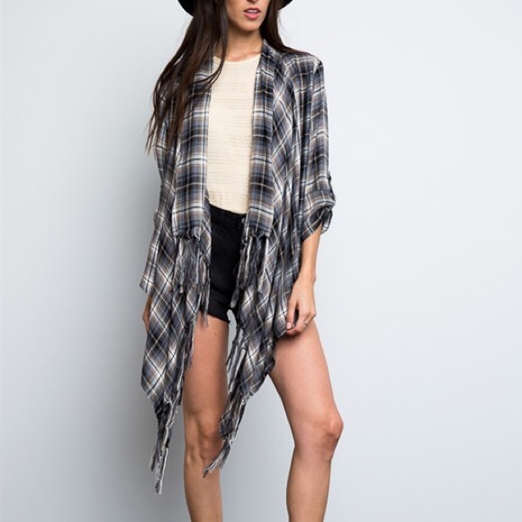 X "Fragmentary Blue" Plaid Jacket - Picture 3 of 4