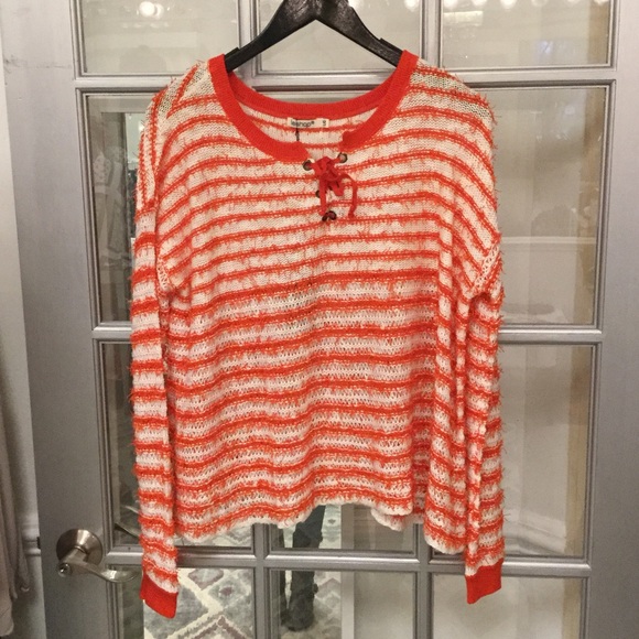 Striped fuzzy sweater