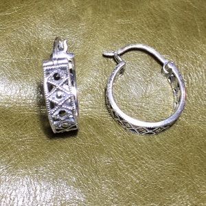 925 silver and Marcasite earrings