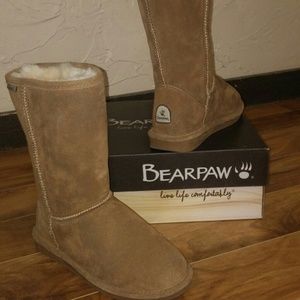 Pair of hickory colored bearpaw boots