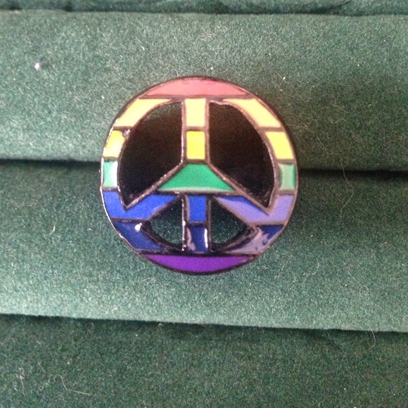Rainbow peace ring