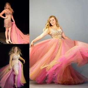 Detachable skirt prom/pageant dress