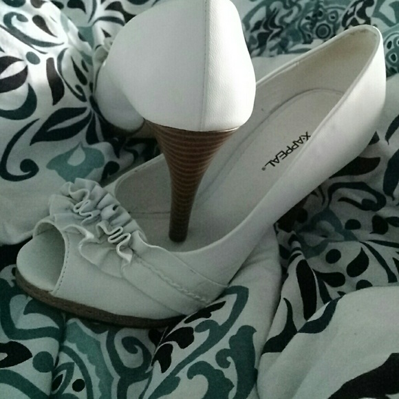 White high heels