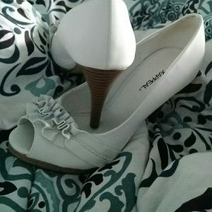 White high heels