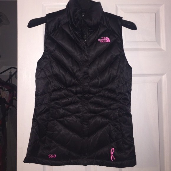 Breast cancer edition north face vest