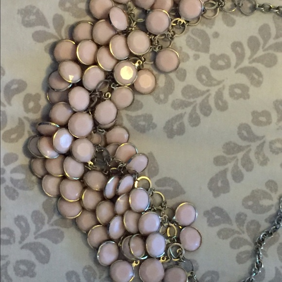 Pink and gold chandelier necklace.