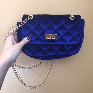 Blue Velvet Purse