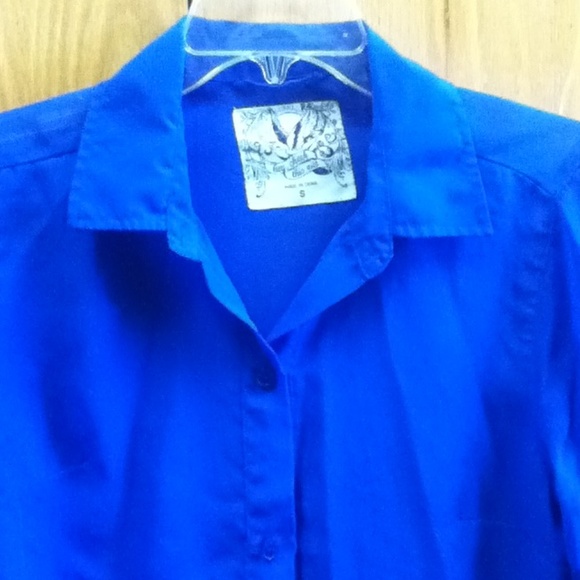 Blue Button Down - Picture 3 of 3