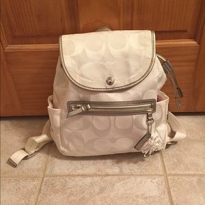 White Coach Backpack (NEW)