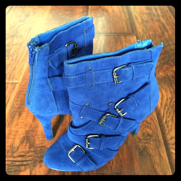 Blue Ankle boots