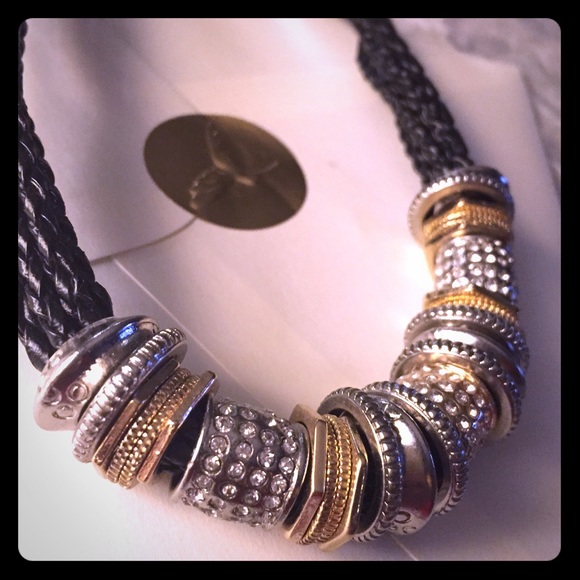 Chico's Accessories - SALE 🎁Chico's leather & metal with crystals mix.