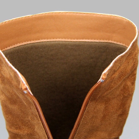 Kids classic slouch suede flat girls  boots - Picture 3 of 4
