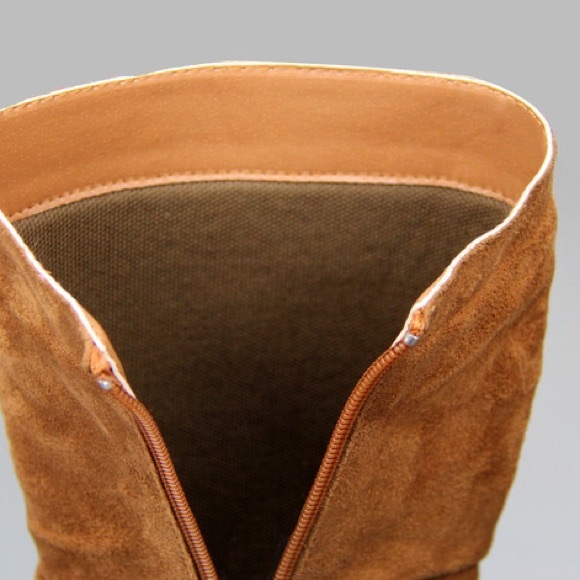 Kids classic slouch suede flat boots - Picture 3 of 4