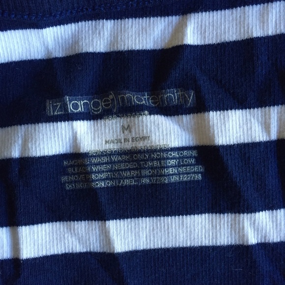 Nautical striped stretch maternity tank top - Picture 3 of 4