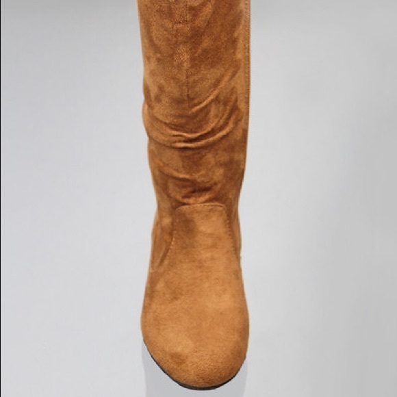 Kids classic slouch suede flat boots - Picture 3 of 4