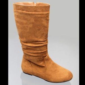 Kids classic slouch suede flat boots